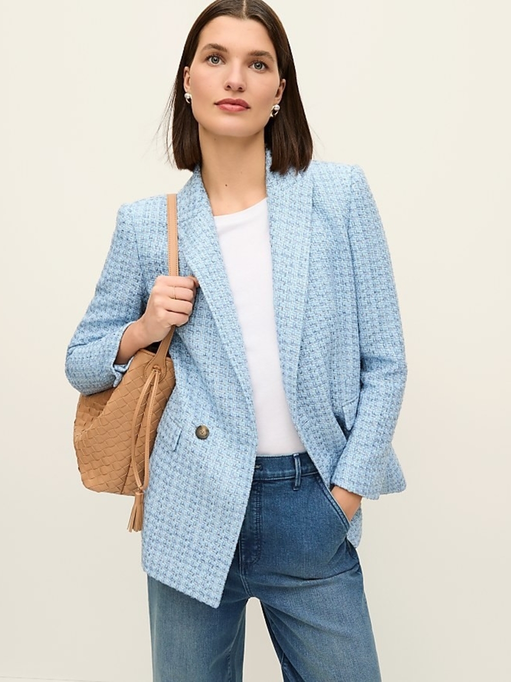 NWT Petite Crosby Blazer in Tweed